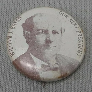 Reproducción de barril de galletas vintage con botones de campaña William J. Bryan - Imagen 1 de 4