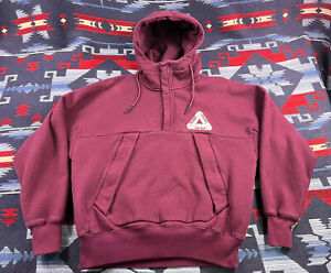 Palace P-3D Hoodie hooded sweatshirt skateboarding streetwear jacket maroon S/M