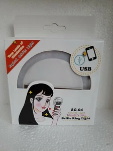Selfie Ring Light for Any Cell Phone Rechargable 36 LEDS 3 levels of light White - Picture 1 of 2