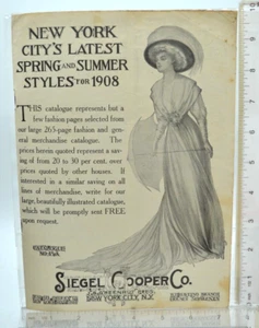1908 Siegel Cooper Co NY viktorianische Damenkleider antiker Modekatalog - Bild 1 von 11