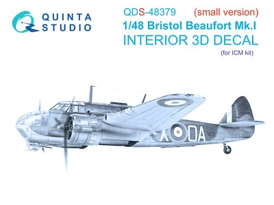 Quinta Studio 1/48 Bristol Beaufort Mk.I 3D-Printed Interior (ICM) (Small ver.) - Immagine 1 di 4