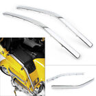 Motorcycle Front Side Fairing Cowl Chrome Trim For 01-11 Honda Goldwing GL 1800