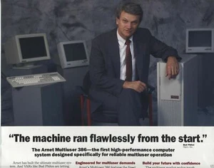 ITHistory AD  (1989) ARNET "THE MACHINE RAN FLAWLESSLY FROM THE START" SY - Picture 1 of 2