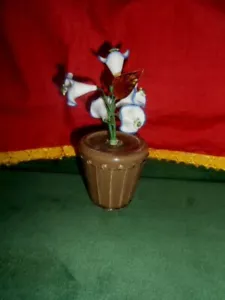 vaso di vetro con fiori di vetro - Foto 1 di 4