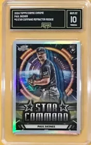 2024 Topps Cosmic Chrome STAR COMMAND REF - PAUL SKENES - ROOKIE - GMA 10 - GEM - Foto 1 di 1