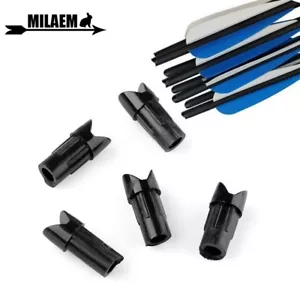 12/50 piezas ballesta de tiro con arco media luna muescas de flecha para identificación de flechas 7,6 mm caza con arco - Imagen 1 de 13