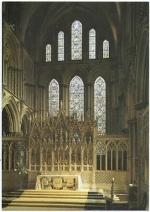 Ely Cathedral, High Altar and East Window, colour postcard, unposted - Picture 1 of 2