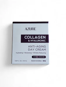 AZURE Collagen & Hyaluron Anti Aging Tagescreme feuchtigkeitsspendend, reduziert Falten 50ml - Bild 1 von 5