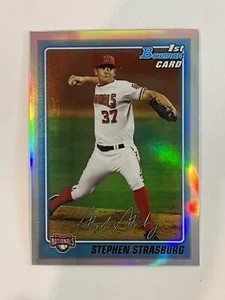 2013 Bowman Rookie Reprint Blue Sapphire Refractors #SS Strasburg Nationals - Picture 1 of 2