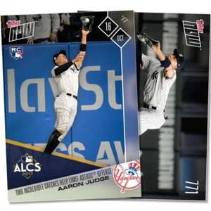 2017 TOPPS NOW #771 AARON JUDGE TWO INCREDIBLE CATCHES HELP LIMIT ASTROS OFFENSE - Picture 1 of 3