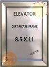 Cadre d'affiche d'ascenseur 8,5 x 11 (argent, robuste - aluminium) 