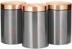 Berlinger Haus Kuchenbehälter Set,3 Dosen Edelstahl,Kanister Kaffee-Tee-Zucker - Bild 1 von 2