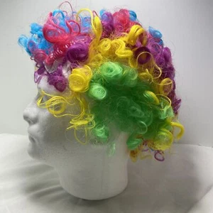 Halloween Accessory One Size Multi Color Hair Cosplay Clown Wig - Picture 1 of 4
