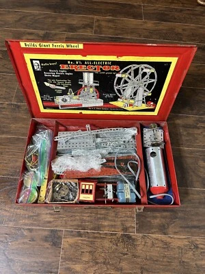 Juego de montador 1951 parque de atracciones noria rueda con libro JC Gilbert Co 8 1/2 eléctrico Foto 1 de 4