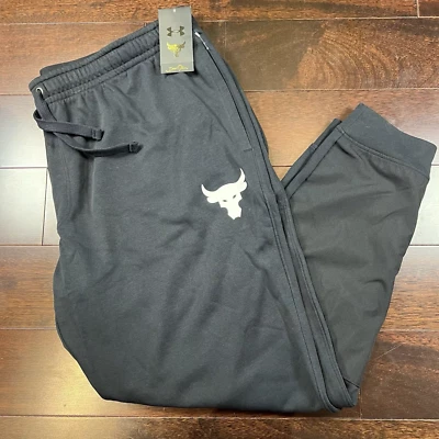 Under Armour Men’s UA Project Rock Terry Joggers Pants 1355634-002 Size 3XL - Image 1 of 4