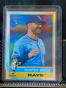 Hunter Bigge RC 2025 Topps Heritage Chrome Refractor  #256 Rays - Picture 1 of 2