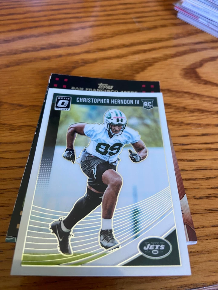 2018 Panini Donruss Optic Christopher Herndon IV #134 RC Rookie New York Jets  - Image 1 of 1
