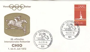 Germany 1972 Olympic Games Munich Oly. Equestrian cover with Equestrian cancel - Picture 1 of 1