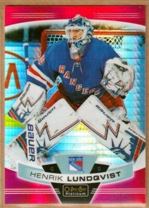 2019-20 O-Pee-Chee Platinum Red Prism #45 Henrik Lundqvist /199 - RANGERS