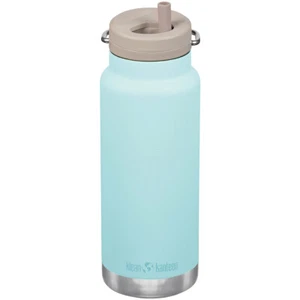 Klean Kanteen TKWide 946ml Insulated Bottle Camping Twist Cap w/Straw Blue Tint - Picture 1 of 1