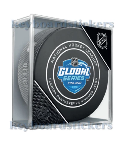 2018 Global Series Finland Official Game Puck Florida Panthers vs Winnipeg Jets Cover