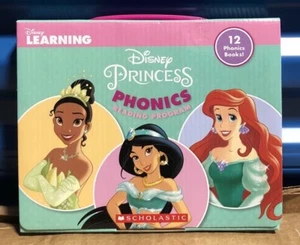 Disney Princess Phonics Reading Program Book Box Set 12 Books Level 1 Scholastic - Picture 1 of 8