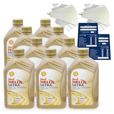 9 Liter original Shell Helix Ultra 0W40 Motoröl 550040467 MB229.5 0700 0710 SET - Bild 1 von 4