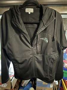Vintage 90s KNOW WEAR Portland State University Hoodie Jacket Mens M Black - Picture 1 of 9