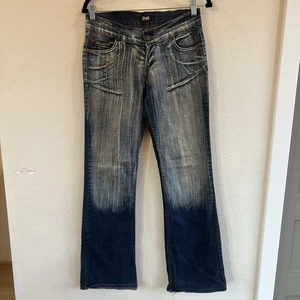 Dolce & Gabbana Low Rose Bootcut Jeans Stars Whisker Y2K Designer - Bild 1 von 11