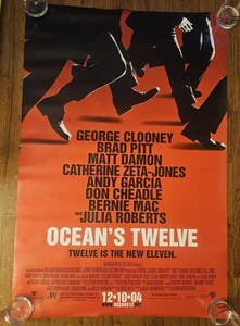 Póster original de la película Ocean's 12 Twelve 2004 Warner Bros 27 x 40 2 caras nuevo - Imagen 1 de 9