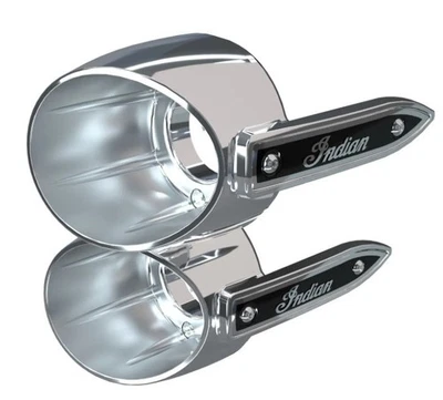 2022-2025 Indian Motorcycle Chief Slash Cut puntas de escape cromadas 2884721-156 Foto 1 de 3