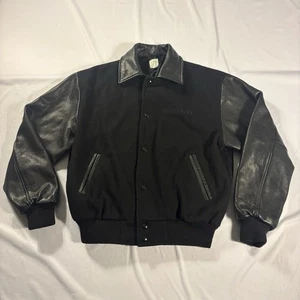 Vintage Java Sun Microsystems Letterman Jacket Small Wool Leather Tech Coding - Bild 1 von 9