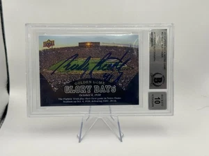 RUDY RUETTIGER AUTOGRAPH AUTO Beckett BGS Certified Notre Dame Irish Card - Picture 1 of 2