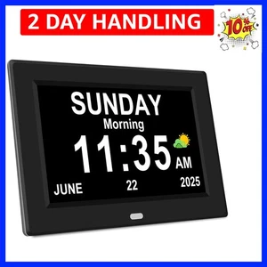 Uhr mit Tag und Datum für Senioren, 7" großes Display Digital Kalender Tageskl... - Bild 1 von 10