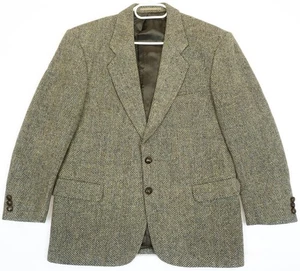Blazer Harris Tweed Franco Callegari Lana Verde Oliva Talla 42 EE. UU. M - Imagen 1 de 7