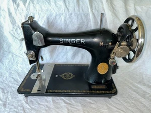 RARE Made In USA Singer 128 Sewing 1937 - Machine Only - Cleaned, Oiled WORKS! - Picture 1 of 16