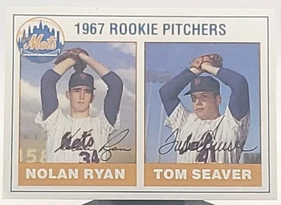 1990 Acme Reproductions 1967 Rookie Pitchers Tom Seaver Nolan Ryan #1645 - Image 1 of 3