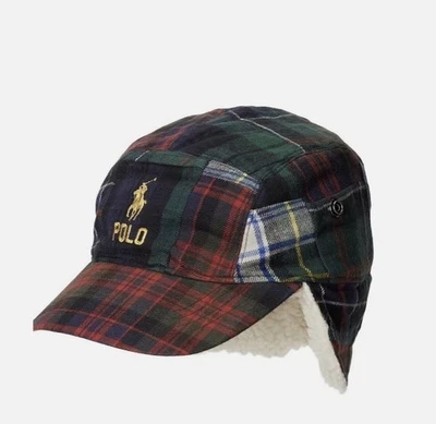 Polo Ralph Lauren Patchwork Cuadros Esquí Lana Oveja Caza Trampero Gorra Sombrero Foto 1 de 3