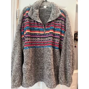 Southwestern Cowgirl Western Pullover Pulli Damen XL Azteken Boho bequem kuschelig - Bild 1 von 8