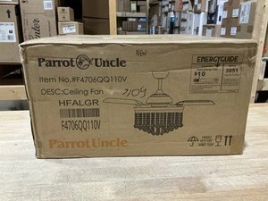 Parrot Uncle Mateo 42 in. Indoor Downrod Mount Retractable Chrome Ceiling Fan… - Picture 1 of 3
