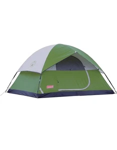 Tenda da campeggio Coleman Sundome 6 persone verde palma con parapioggia set in 10 minuti - Foto 1 di 13