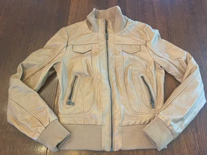 Ci Sono by Cavalini Women’s Faux Leather Tan Jacket Size small - Picture 1 of 6