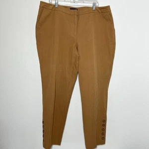 Talbots Hampshire Hose Damen 20 W braun Knöchel gerades Bein khaki kurvig Büro - Bild 1 von 15