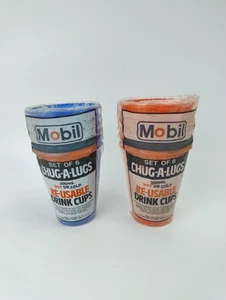 RARE Vintage Mobil Petrol Service Station CHUG-A-LUGS Plastic Cups x 2 Sets NSW - Picture 1 of 11