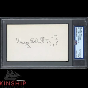 Marge Schott signed 3x5 Index Card PSA DNA Slab Reds Baseball Auto C5387 - Bild 1 von 1