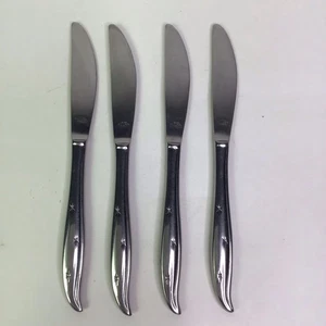 NS CO Starette Edelstahl 4 Buttermesser Atomic Stars JAPAN - Bild 1 von 3