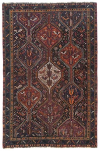 Hand-Knotted Semi-Antique Tribal Wool Rug Oriental Home Decor Carpet 5X8 ft - Picture 1 of 11