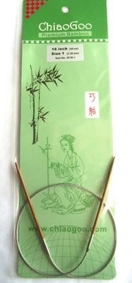 ChiaoGoo 16 Inch Moso Bamboo Circular Knitting Needles - Dark Patina MPN 2016