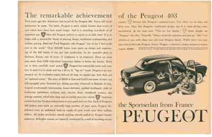 1960 PEUGEOT 403 ~ ORIGINAL 2-PAGE PRINT AD - Picture 1 of 1