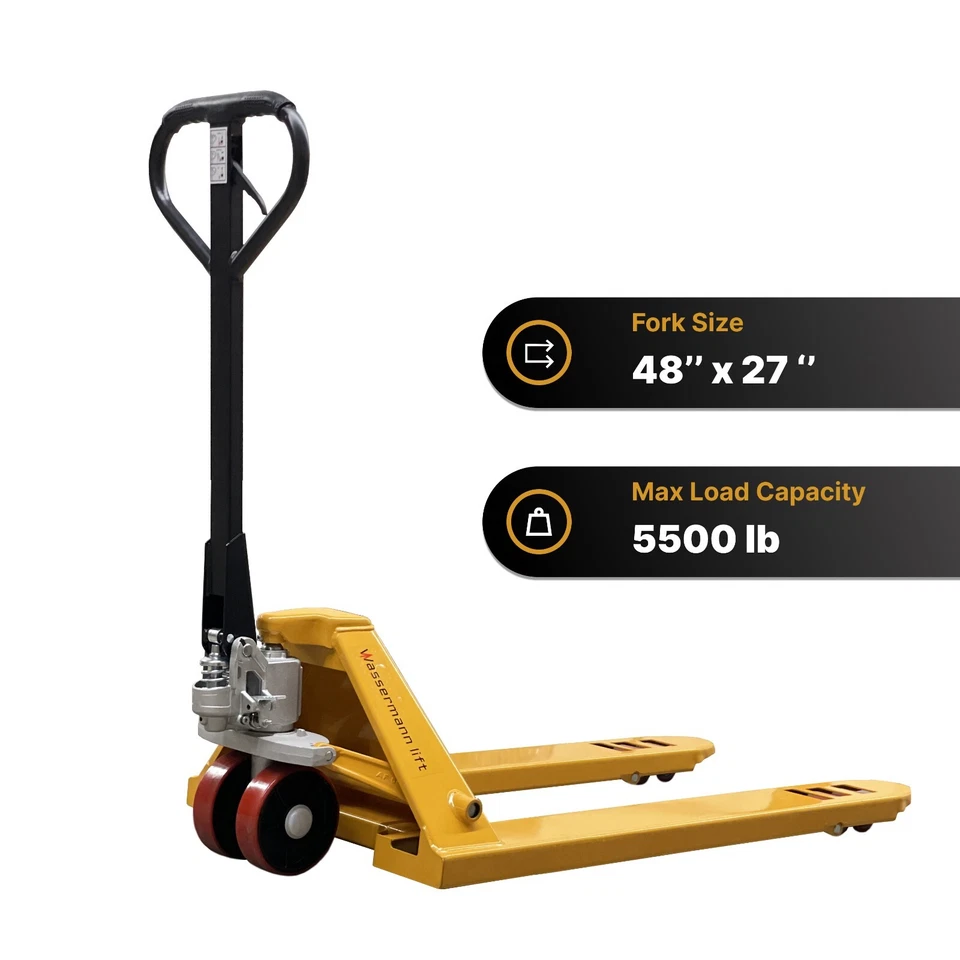 Gato de paleta manual WASSERMANN LIFT 48"X 27" horquilla 5500 lb camioneta pickup solamente Foto 1 de 4